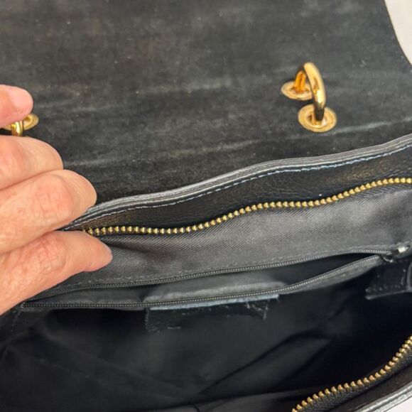 Solo Perché Italy Nove Croc Emboss Leather Purse Handbag Designer Womens - Picture 7 of 9